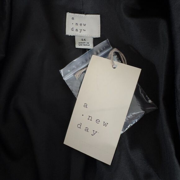 New A New Day Velvet Velour Satin Blazer Jacket Women's Size 16 - Picture 3 of 8